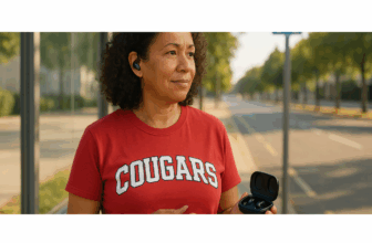 a 45-year-old woman with medium brown skin and curly dark brown hair