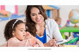 a teacher with her student